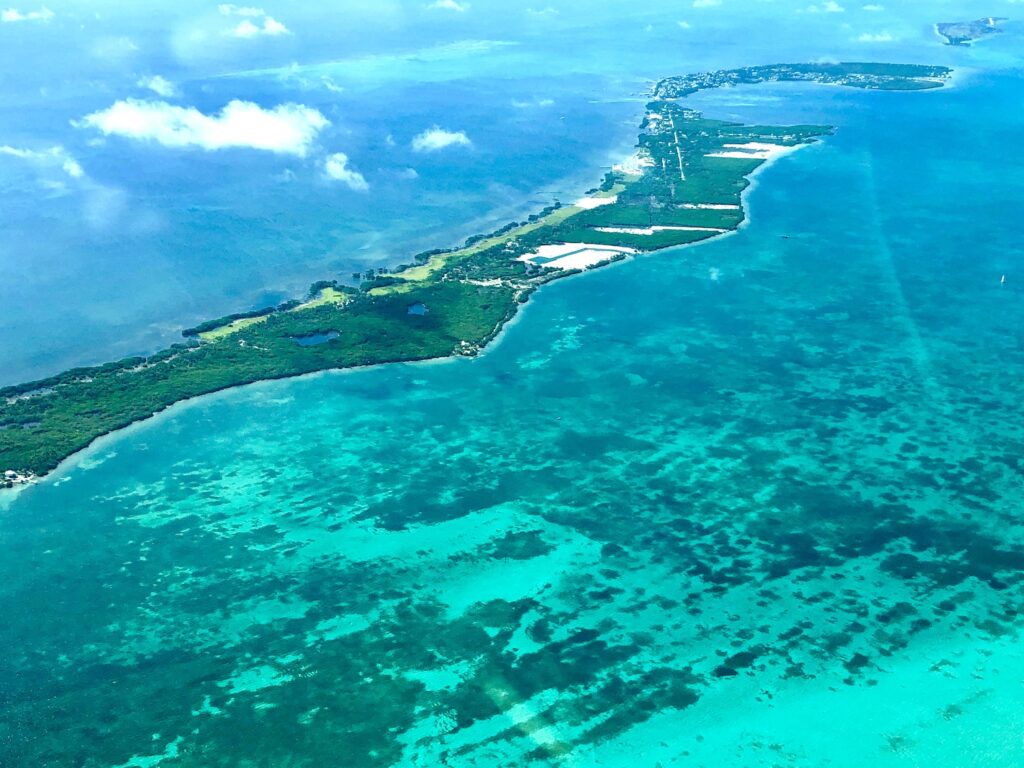 san pedro belize from air