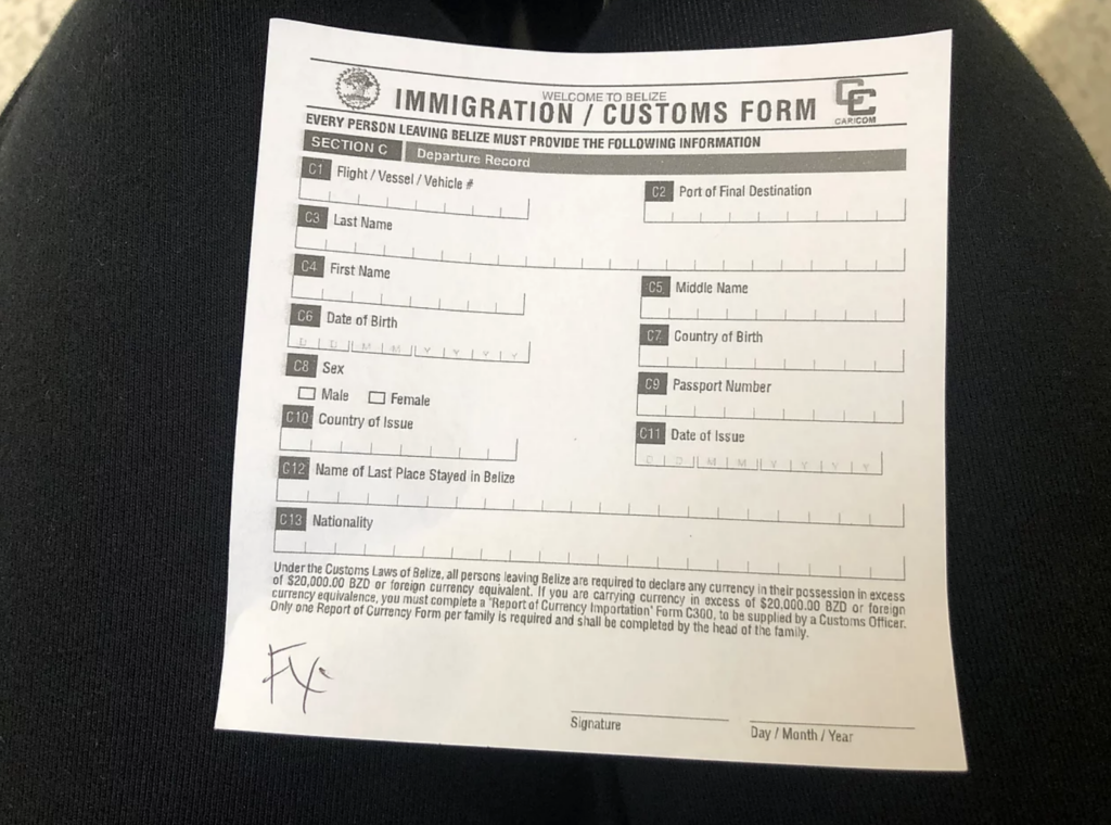 customs san pedro belize