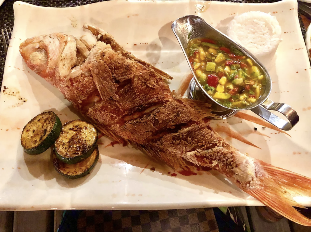 fresh red snapper san pedro belize