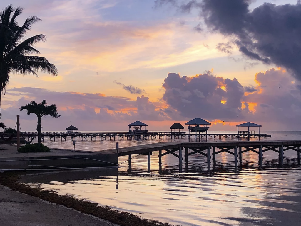 san pedro belize sunset