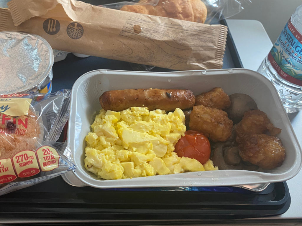 british airways economy meal from new york to eat london breakfast