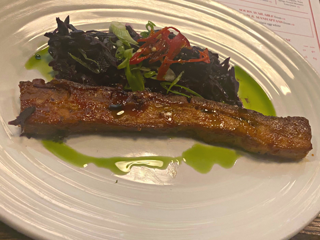 Photo of pork belly at joe allen to eat in London