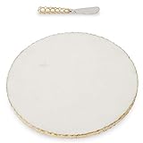 Round Gold Edge Marble Serving Board Set from Amazon