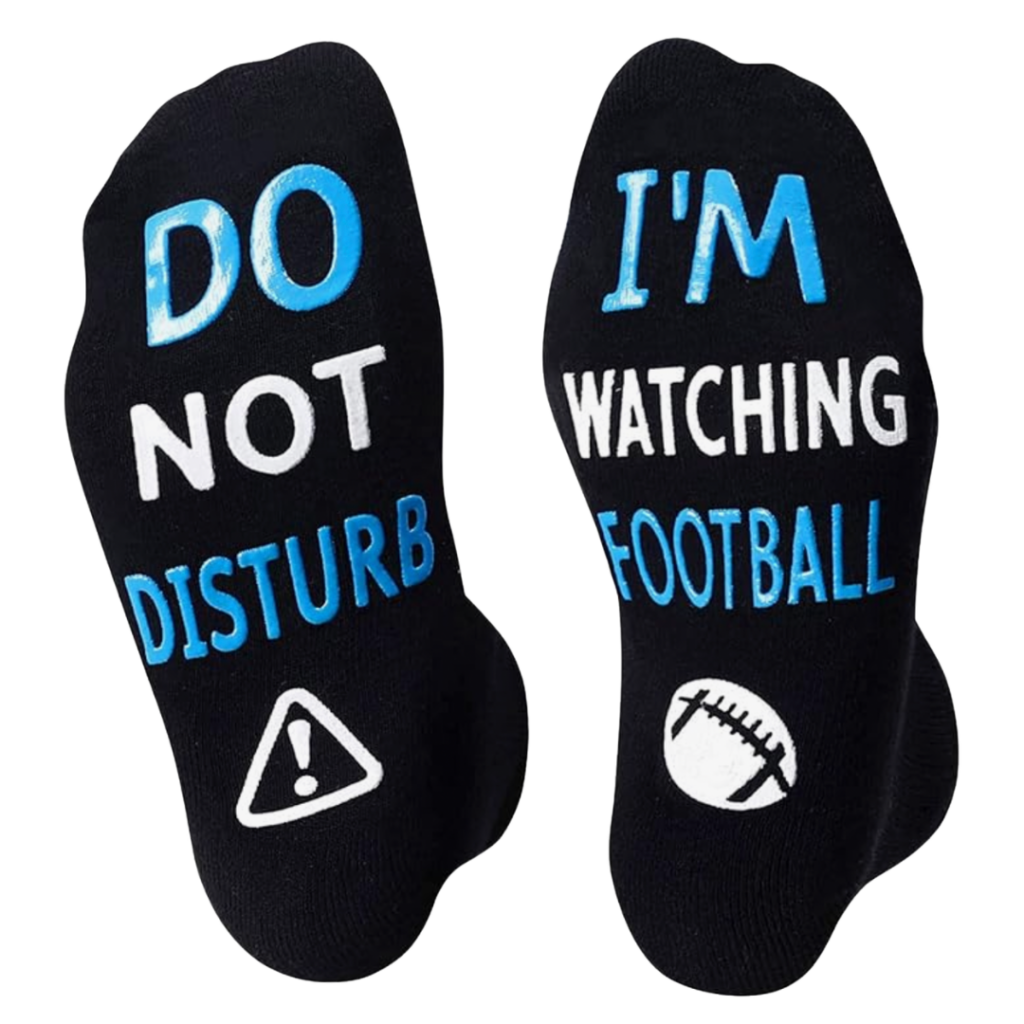 Unisex Do Not Disturb I'm Watching Football Socks from Amazon