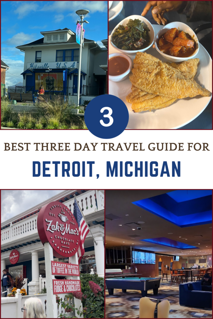 pinterest pin image for how to explore three day travel guide detroit michigan