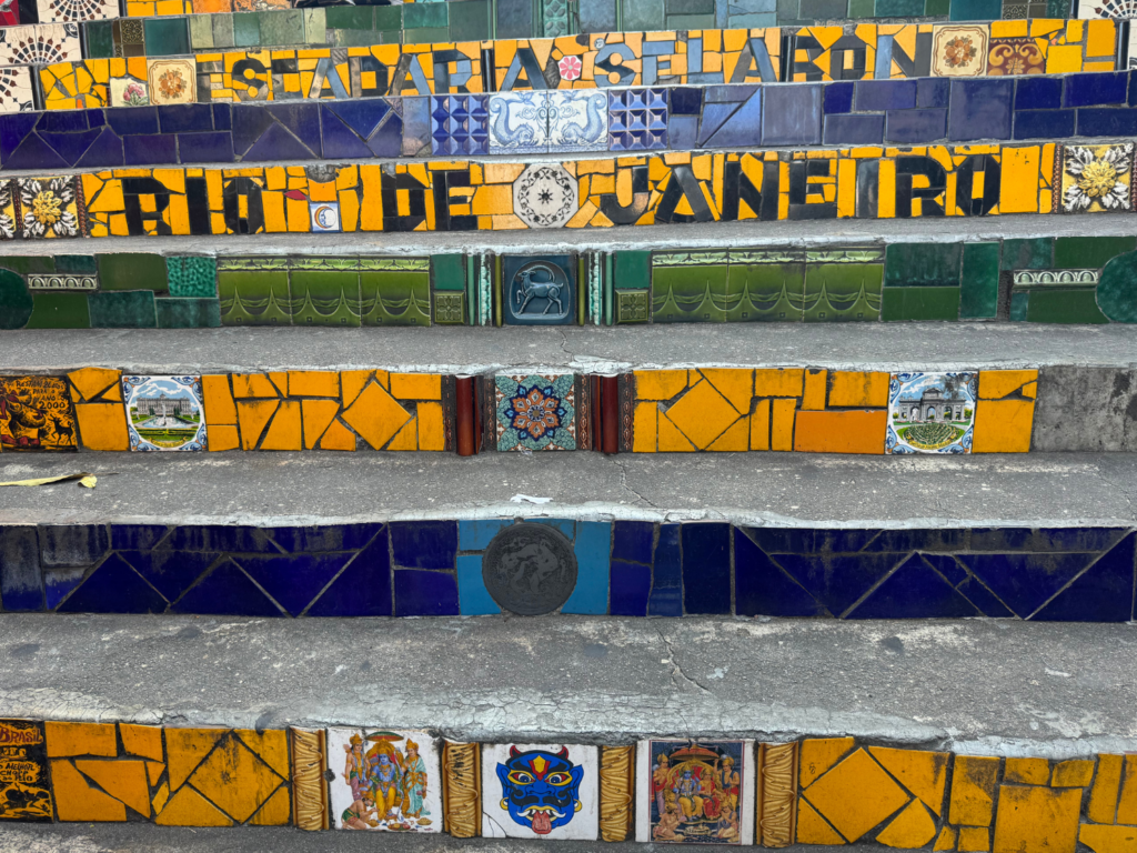 Famous stairs in rio de janeiro brazil