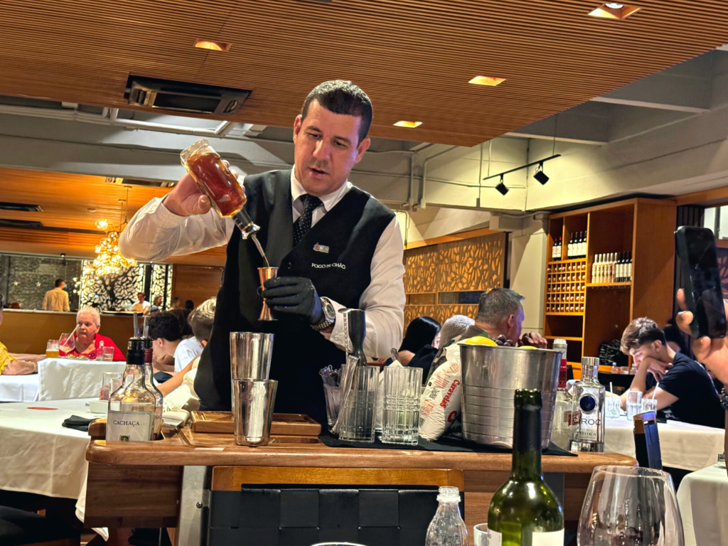 Man making a Caipirinha Cocktail in Rio de Janeiro brazil