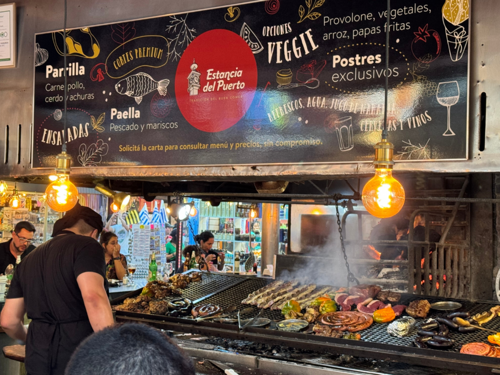 Photo of a restaurant grilling in Mercado del Puerto