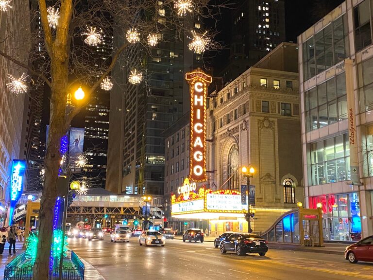 Photo of a Chicago theater sign